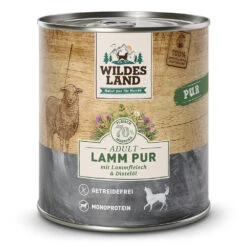 Wildes Land PUR Adult Lamm Mit Distelöl Nassfutter 24 X 800 G