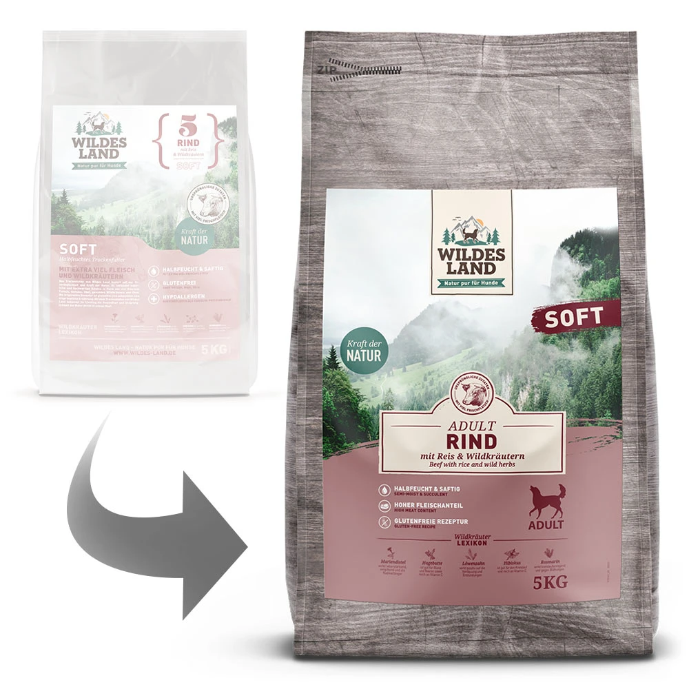 Wildes Land Soft Adult Rind Mit Reis Und Wildkräutern Trockenfutter 5 Kg 5 Wildes Land Soft Adult Rind Mit Reis Und Wildkräutern Trockenfutter 5 Kg – Bild 3