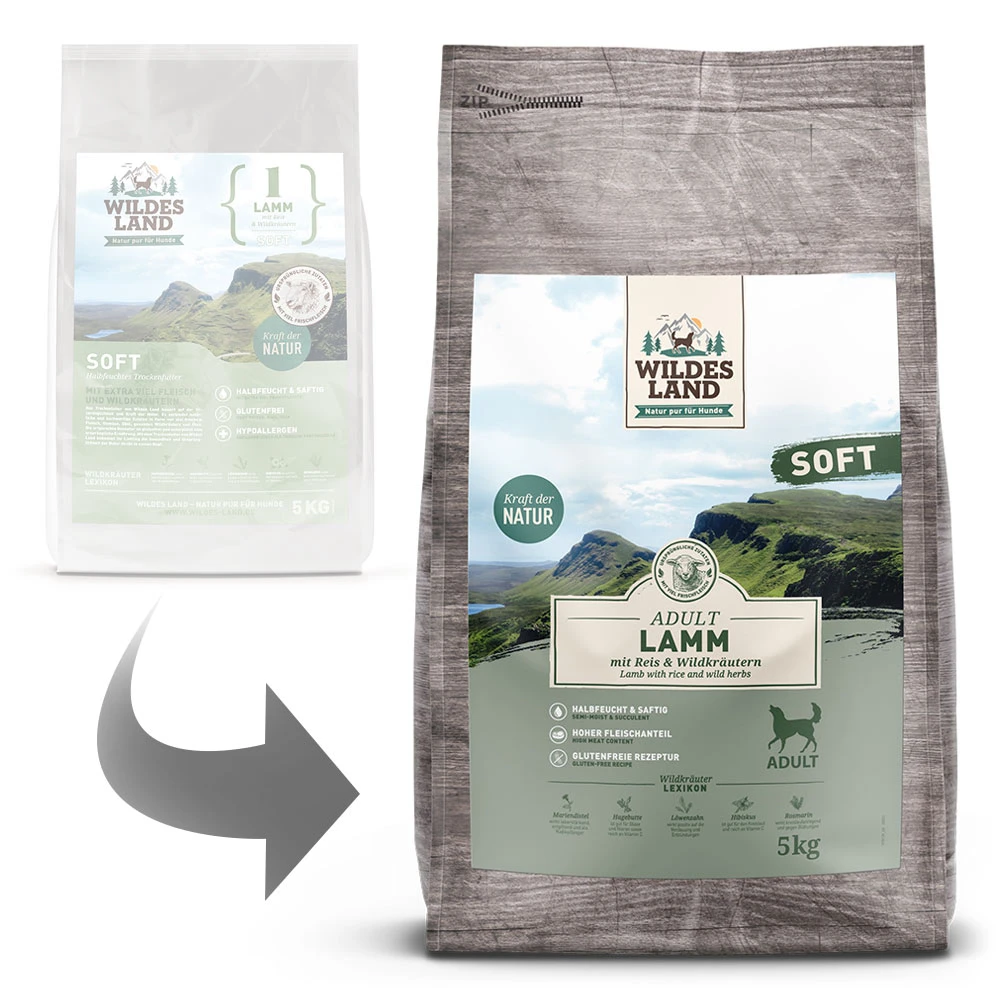 Wildes Land Soft Adult Lamm Mit Reis Und Wildkräutern Trockenfutter 5 Kg 5 Wildes Land Soft Adult Lamm Mit Reis Und Wildkräutern Trockenfutter 5 Kg – Bild 3