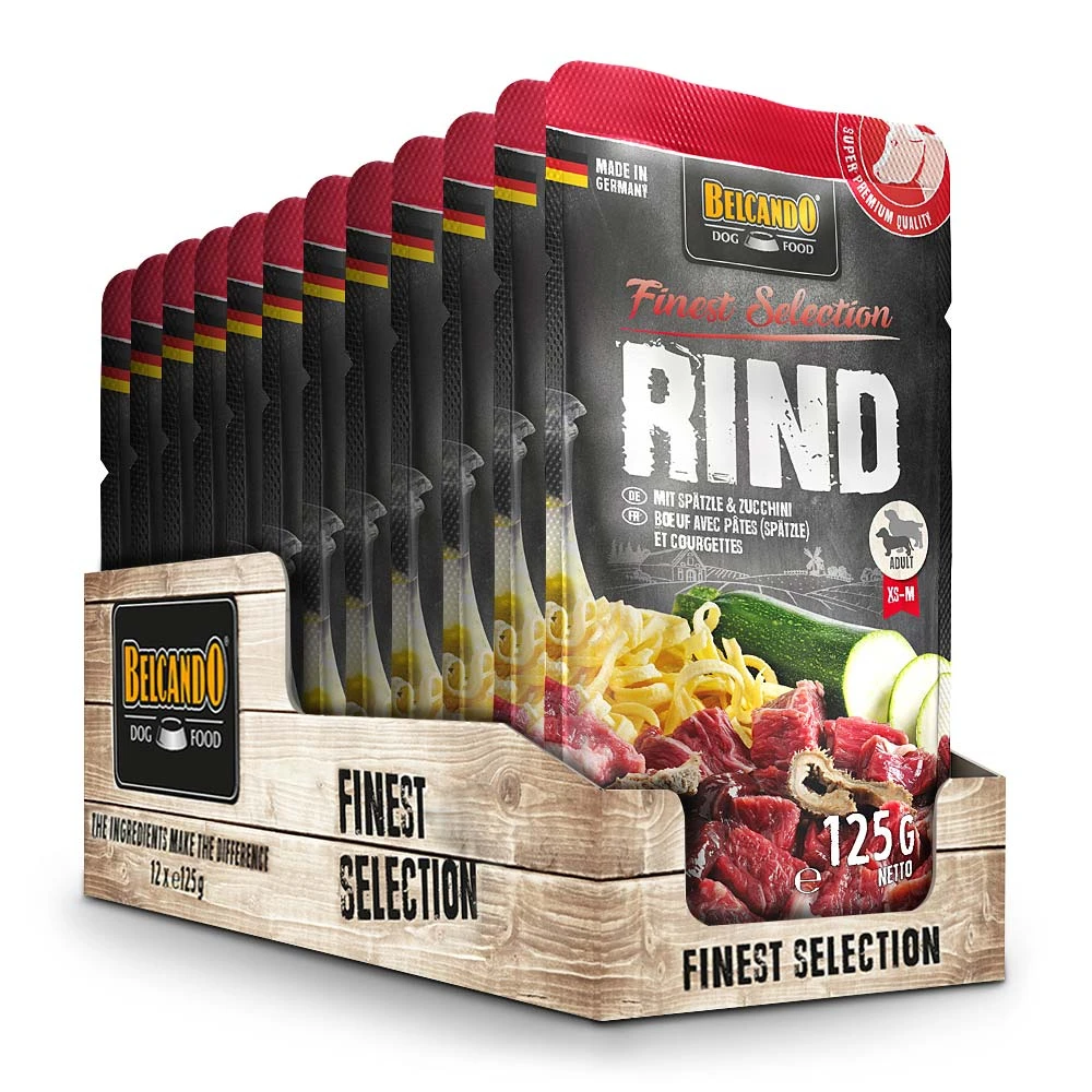 Belcando Finest Selection Rind Mit Spätzle & Zucchini Nassfutter 24 X 125 G – Bild 2