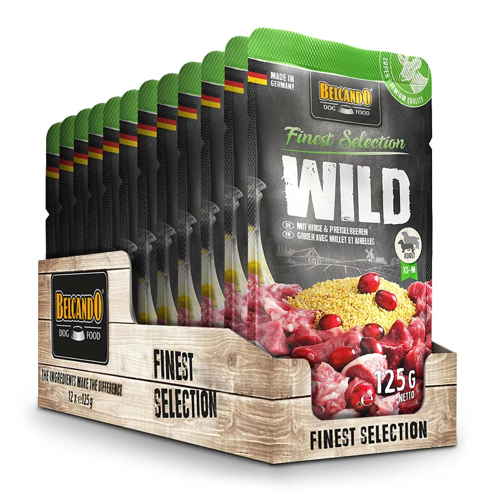 Belcando Finest Selection Wild Mit Hirse & Preiselbeeren Nassfutter 24 X 125 G – Bild 2