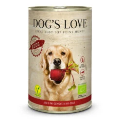 Dog’s Love Bio Reds Vegan Mit Gemüse & Obst Ergänzung, Nassfutter 6 X 400 G