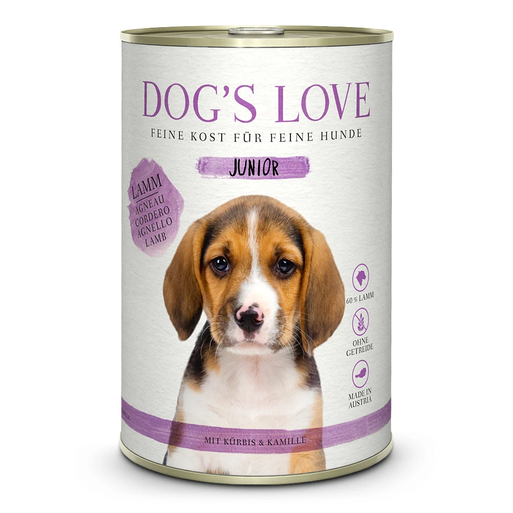 Dog’s Love Junior Lamm Mit Kürbis Und Kamille Nassfutter 12 X 400 G 3 Dog’s Love Junior Lamm Mit Kürbis Und Kamille Nassfutter 12 X 400 G