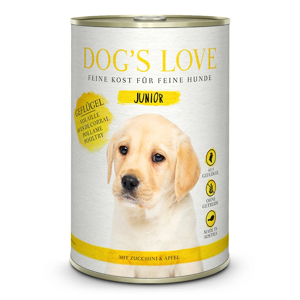 Dog’s Love Junior Geflügel Mit Zucchini Und Apfel Nassfutter 24 X 400 G 3 Dog’s Love Junior Geflügel Mit Zucchini Und Apfel Nassfutter 24 X 400 G