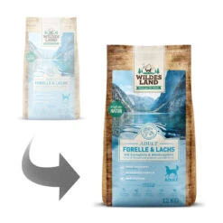 Wildes Land Classic Adult Forelle Und Lachs Mit Kartoffeln Und Wildkräutern Trockenfutter 2 X 12 Kg -Angebote Futter Reich Store 2022 01 wl df d relaunch forelle lachs 12kg 1000x1000 pdp 1