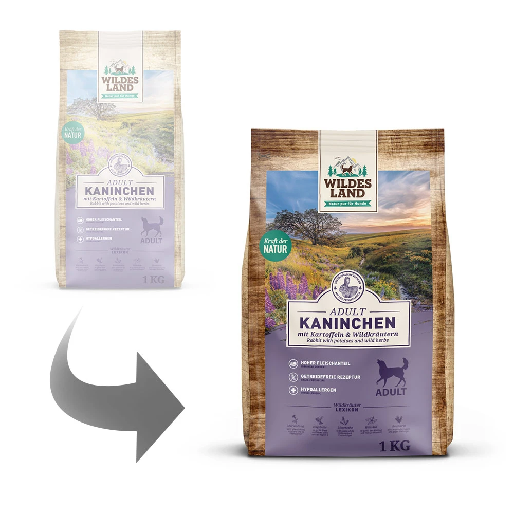 Wildes Land Classic Adult Kaninchen Mit Kartoffeln Und Wildkräutern Trockenfutter 1 Kg 5 Wildes Land Classic Adult Kaninchen Mit Kartoffeln Und Wildkräutern Trockenfutter 1 Kg – Bild 3