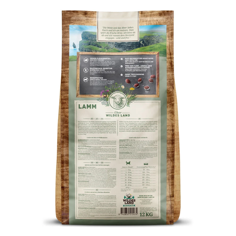 Wildes Land Classic Adult Lamm Mit Reis Und Wildkräutern Trockenfutter 2 X 12 Kg 4 Wildes Land Classic Adult Lamm Mit Reis Und Wildkräutern Trockenfutter 2 X 12 Kg – Bild 2