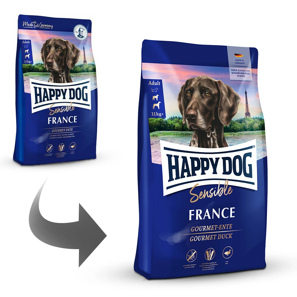 Happy Dog Supreme Sensible France Trockenfutter 11 Kg 4 Happy Dog Supreme Sensible France Trockenfutter 11 Kg – Bild 2