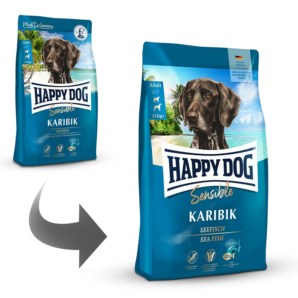 Happy Dog Supreme Sensible Karibik Trockenfutter 11 Kg 4 Happy Dog Supreme Sensible Karibik Trockenfutter 11 Kg – Bild 2