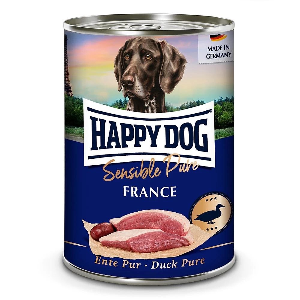 Happy Dog Sensible Pure France Nassfutter 24 X 400 G 3 Happy Dog Sensible Pure France Nassfutter 24 X 400 G
