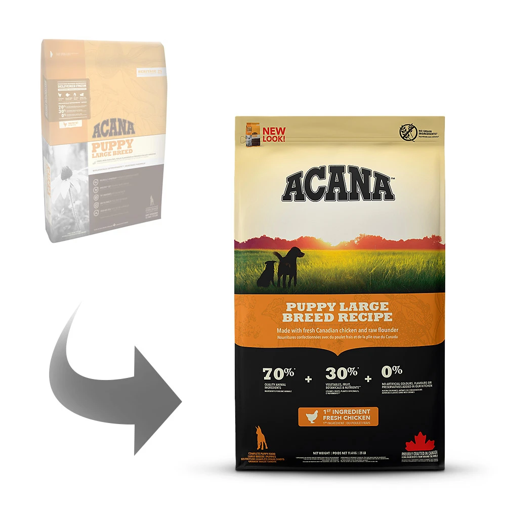 Acana Dog Puppy Large Breed Trockenfutter 2 X 11,4 Kg – Bild 2