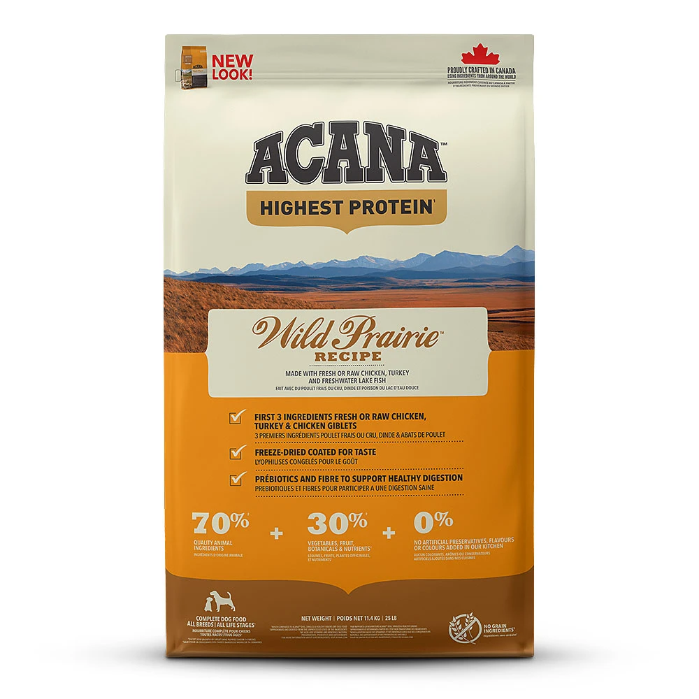Acana Highest Protein Wild Prairie Dog Trockenfutter 11,4 Kg 3 Acana Highest Protein Wild Prairie Dog Trockenfutter 11,4 Kg