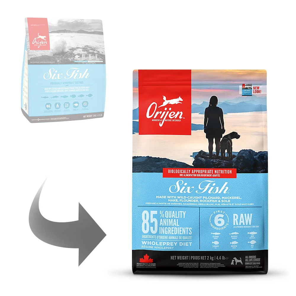 Orijen Six Fish Dog Trockenfutter 7 X 2 Kg 4 Orijen Six Fish Dog Trockenfutter 7 X 2 Kg – Bild 2