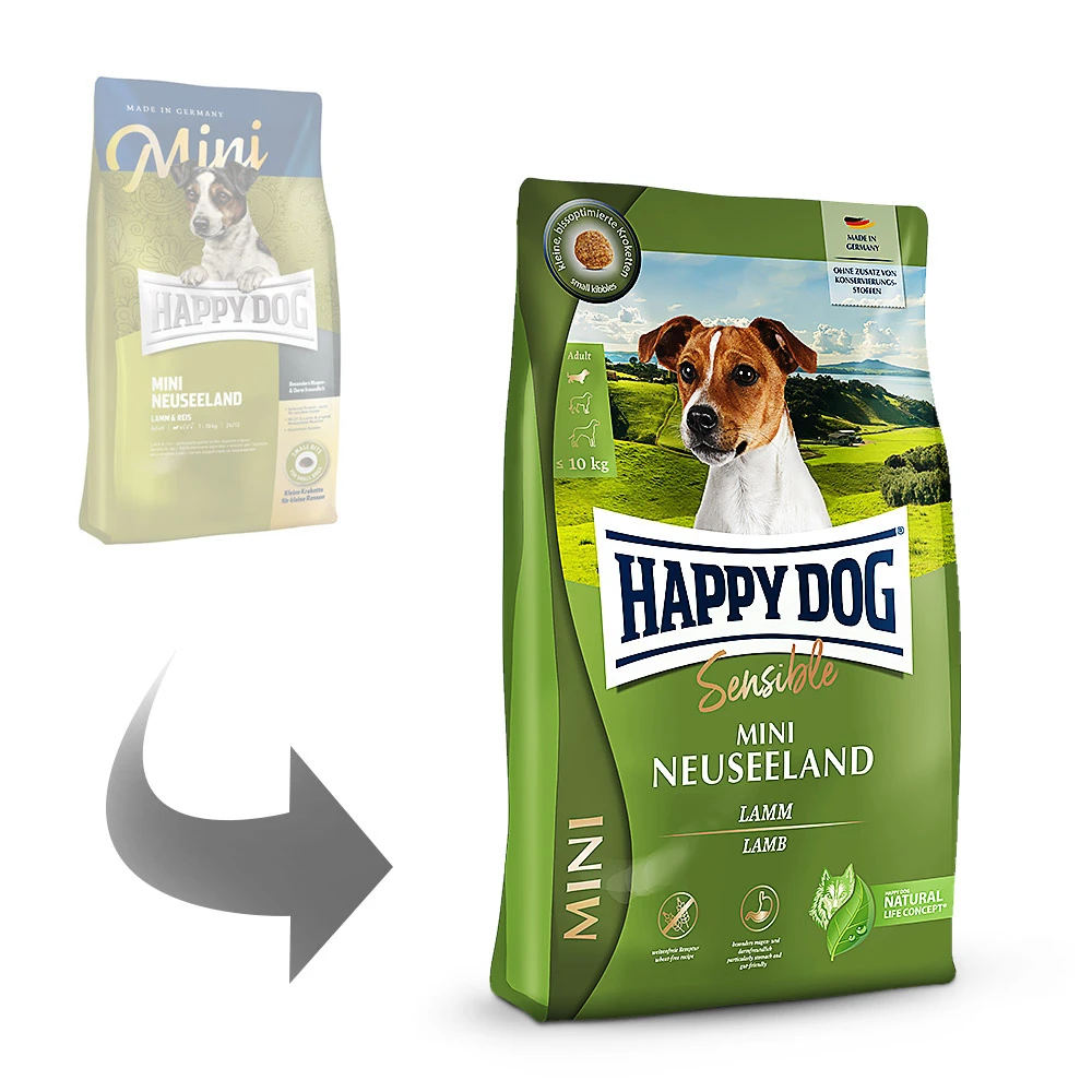 Happy Dog Sensible Mini Neuseeland Trockenfutter 4 Kg 4 Happy Dog Sensible Mini Neuseeland Trockenfutter 4 Kg – Bild 2