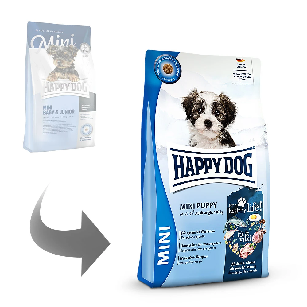 Happy Dog Fit & Vital Mini Puppy Trockenfutter 4 Kg 4 Happy Dog Fit & Vital Mini Puppy Trockenfutter 4 Kg – Bild 2