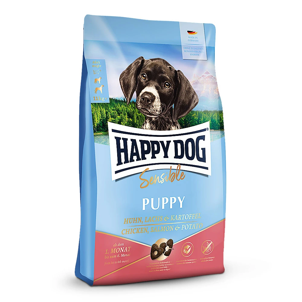 Happy Dog Supreme Sensible Puppy Huhn, Lachs & Kartoffel Trockenfutter 2 X 10 Kg 3 Happy Dog Supreme Sensible Puppy Huhn, Lachs & Kartoffel Trockenfutter 2 X 10 Kg