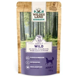 Wildes Land Classic Adult Wild Mit Kürbis, Preiselbeeren, Wildkräutern Und Distelöl Nassfutter 8 X 150 G