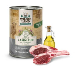 Wildes Land PUR Adult Lamm Mit Distelöl Nassfutter 12 X 400 G