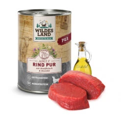 Wildes Land PUR Adult Rind Mit Distelöl Nassfutter 12 X 400 G