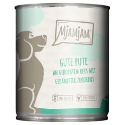 Mjamjam Mahlzeit Gute Pute - An Gekochtem Reis Mit Gedämpfter Zucchini Nassfutter 12 X 800 G
