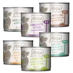 Mjamjam Mahlzeit Mixpaket Mit Huhn, Rind, Pute, Kalb, Truthahn & Lamm Nassfutter 24 X 200 G