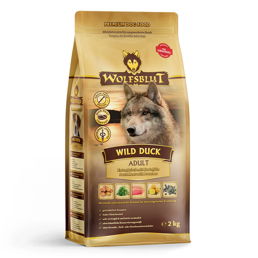 Wolfsblut Adult Wild Duck - Ente Und Kartoffel Trockenfutter 2 Kg 3 Wolfsblut Adult Wild Duck - Ente Und Kartoffel Trockenfutter 2 Kg