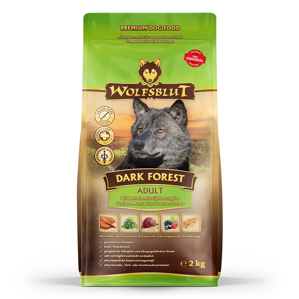 Wolfsblut Dark Forest - Wild Und Süßkartoffel Trockenfutter 3 X 2 Kg 4 Wolfsblut Dark Forest - Wild Und Süßkartoffel Trockenfutter 3 X 2 Kg – Bild 2