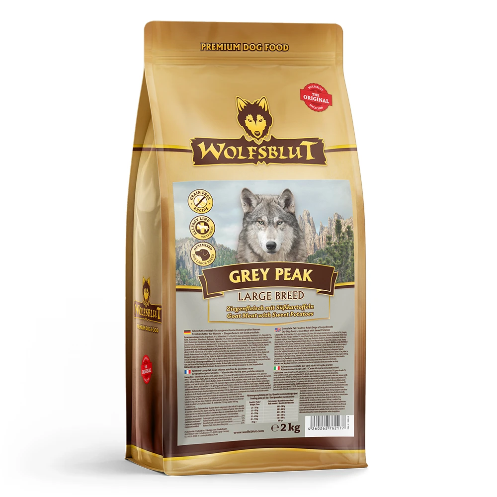 Wolfsblut Large Breed Grey Peak - Ziegenfleisch Und Süßkartoffel Trockenfutter 4 X 2 Kg 3 Wolfsblut Large Breed Grey Peak - Ziegenfleisch Und Süßkartoffel Trockenfutter 4 X 2 Kg