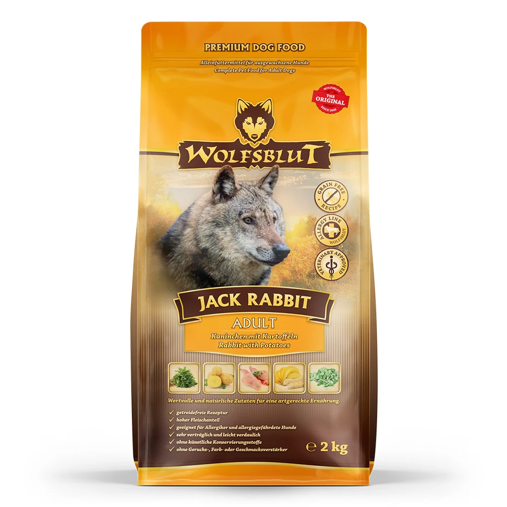 Wolfsblut Adult Jack Rabbit - Kaninchen Und Gemüse Trockenfutter 2 Kg 4 Wolfsblut Adult Jack Rabbit - Kaninchen Und Gemüse Trockenfutter 2 Kg – Bild 2