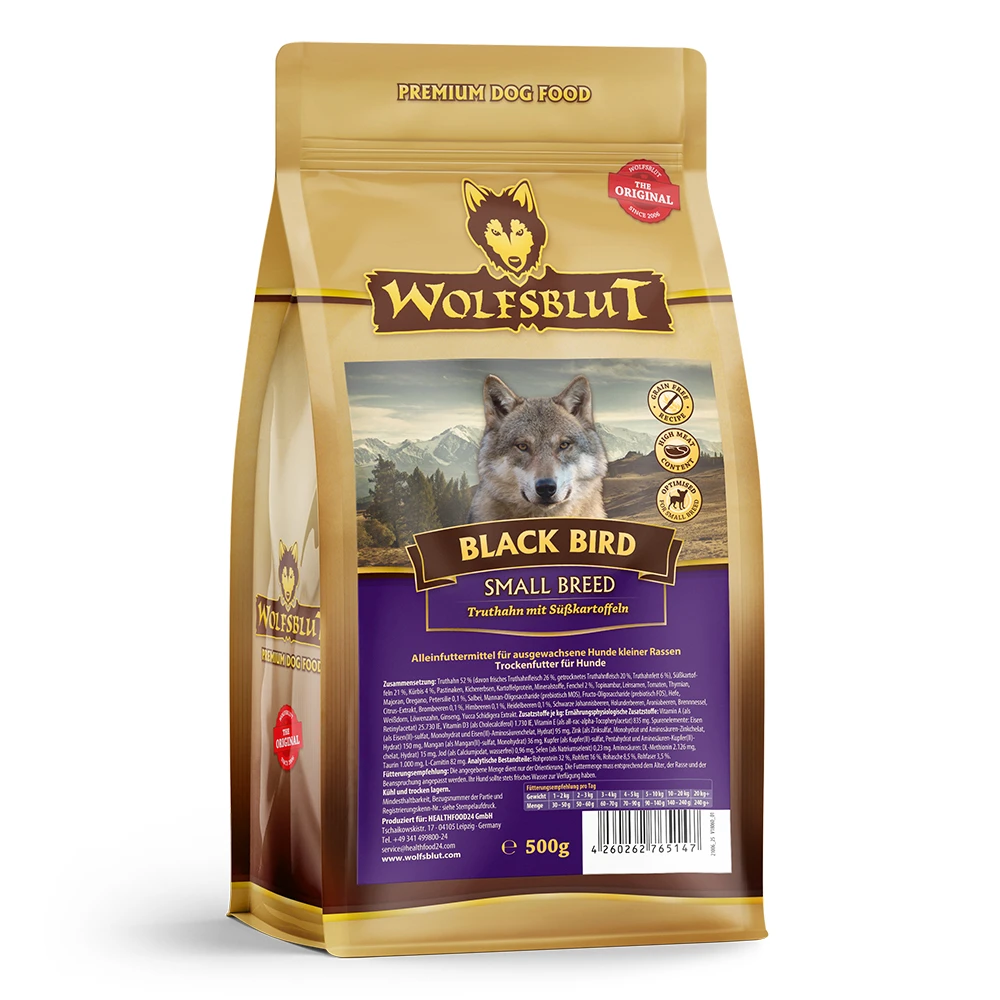 Wolfsblut Black Bird - Truthahn Und Süßkartoffel Trockenfutter 4 X 500 G 3 Wolfsblut Black Bird - Truthahn Und Süßkartoffel Trockenfutter 4 X 500 G