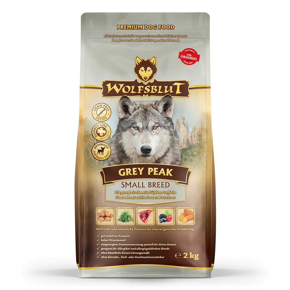 Wolfsblut Small Breed Grey Peak - Ziegenfleisch Und Süßkartoffel Trockenfutter 4 X 2 Kg – Bild 2