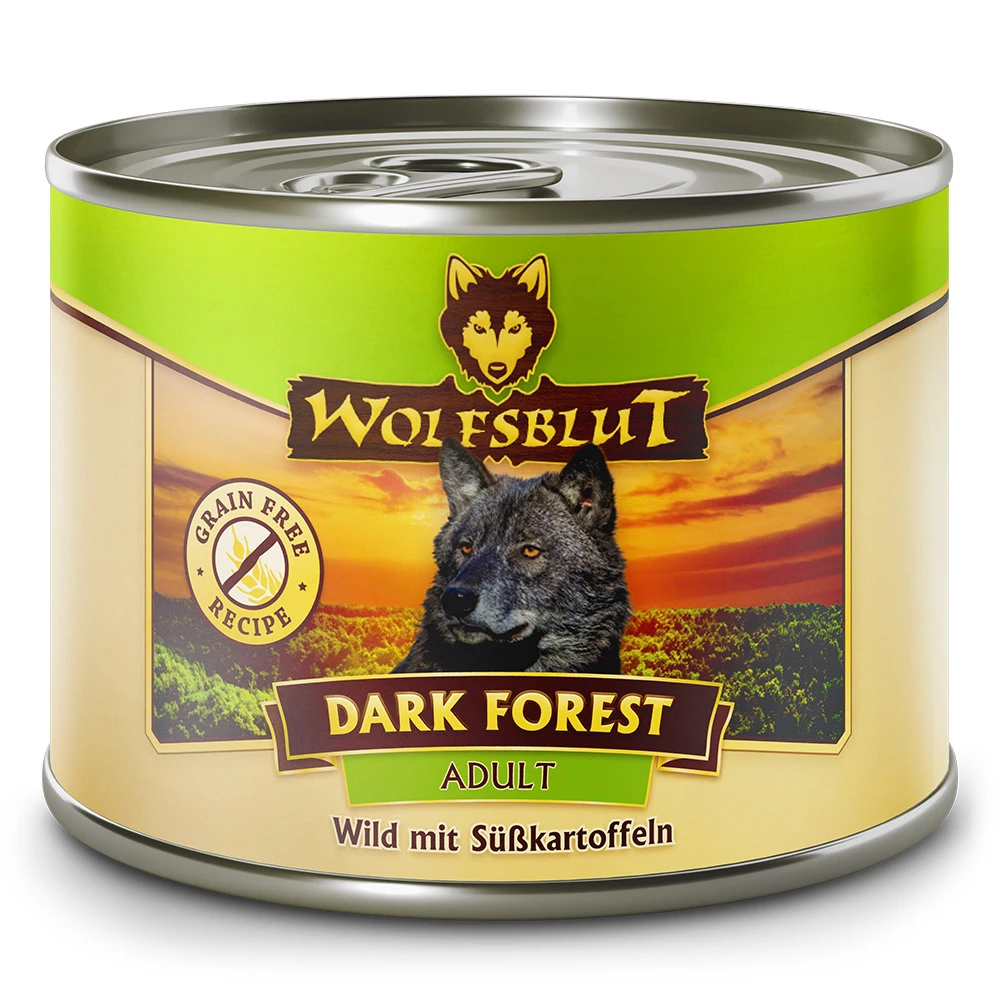 Wolfsblut Adult Dark Forest - Wild Mit Süßkartoffeln Nassfutter 24 X 200 G