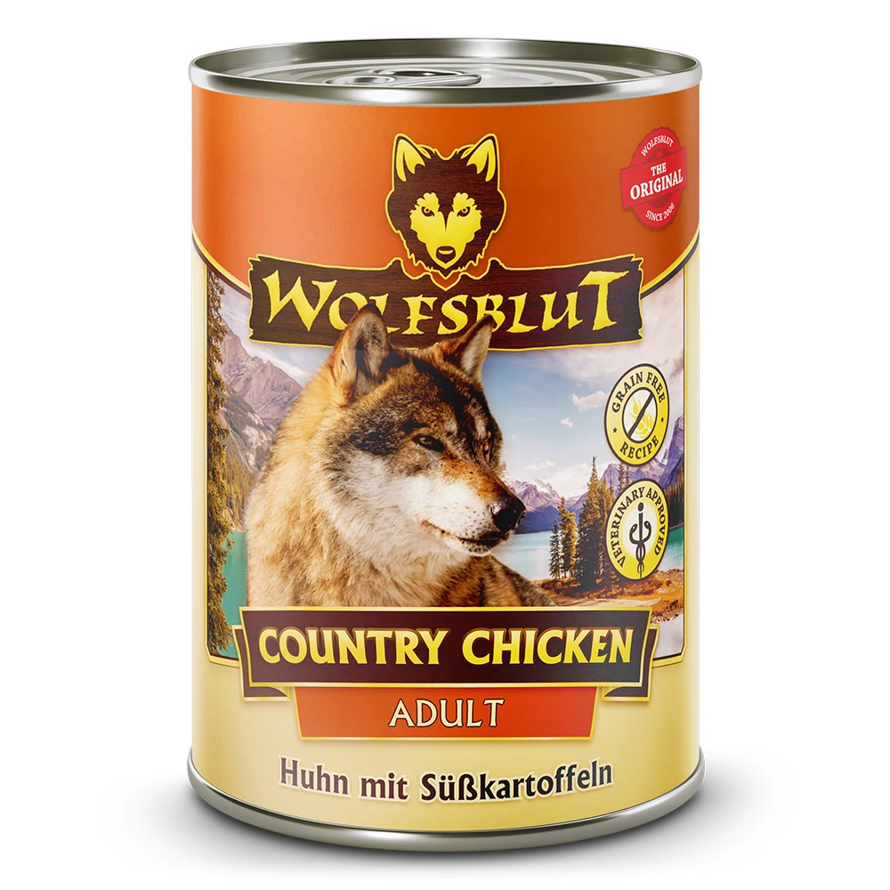 Wolfsblut Country Chicken - Huhn Mit Süßkartoffeln Nassfutter 24 X 395 G 3 Wolfsblut Country Chicken - Huhn Mit Süßkartoffeln Nassfutter 24 X 395 G