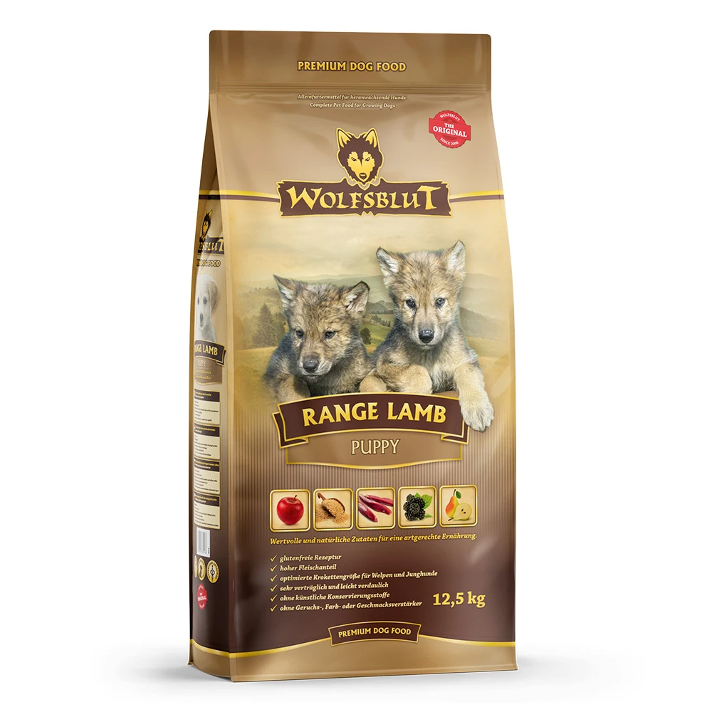 Wolfsblut Puppy Range Lamb - Lamm Und Vollkornreis Trockenfutter 2 X 12,5 Kg
