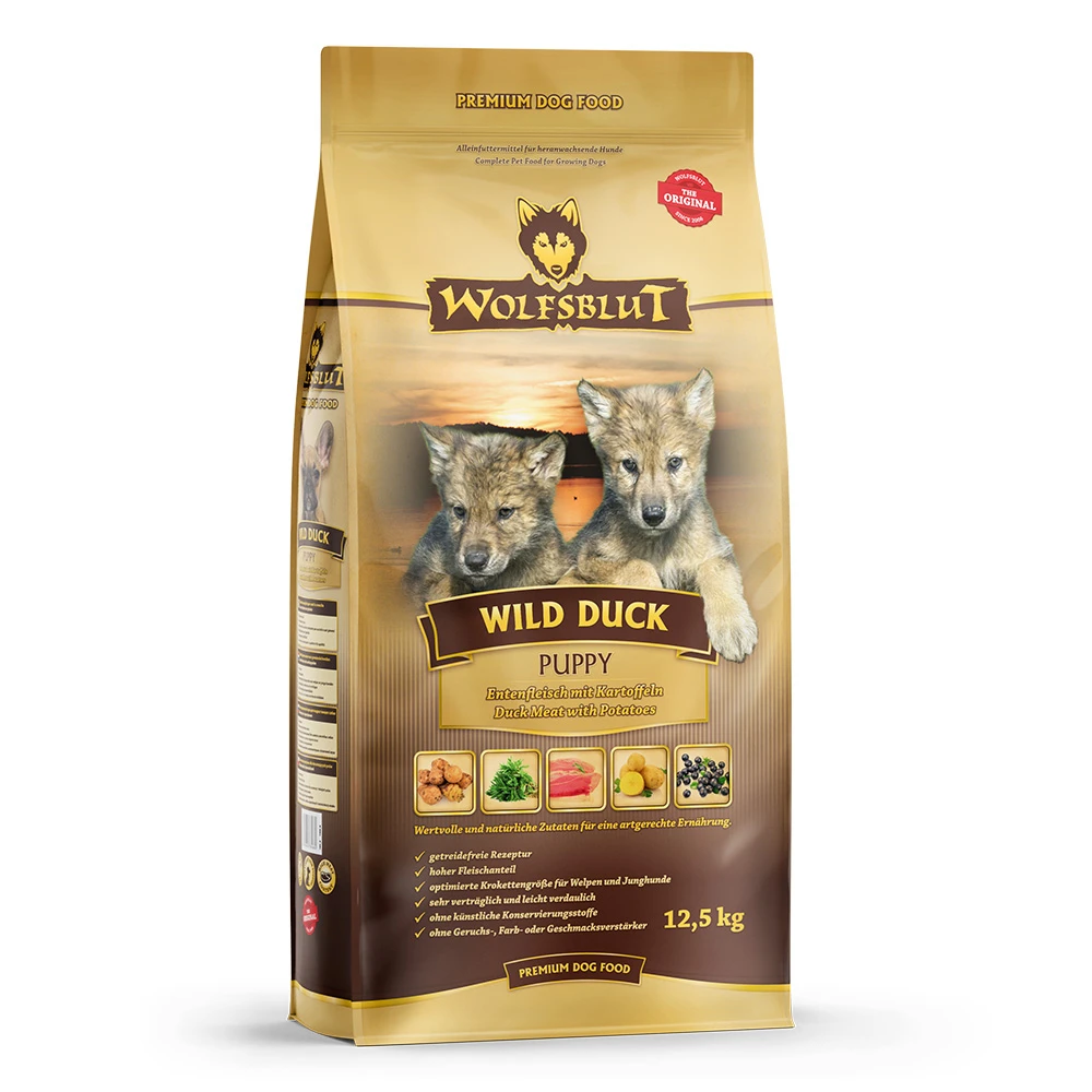 Wolfsblut Puppy Wild Duck - Ente Und Kartoffel Trockenfutter 2 X 12,5 Kg