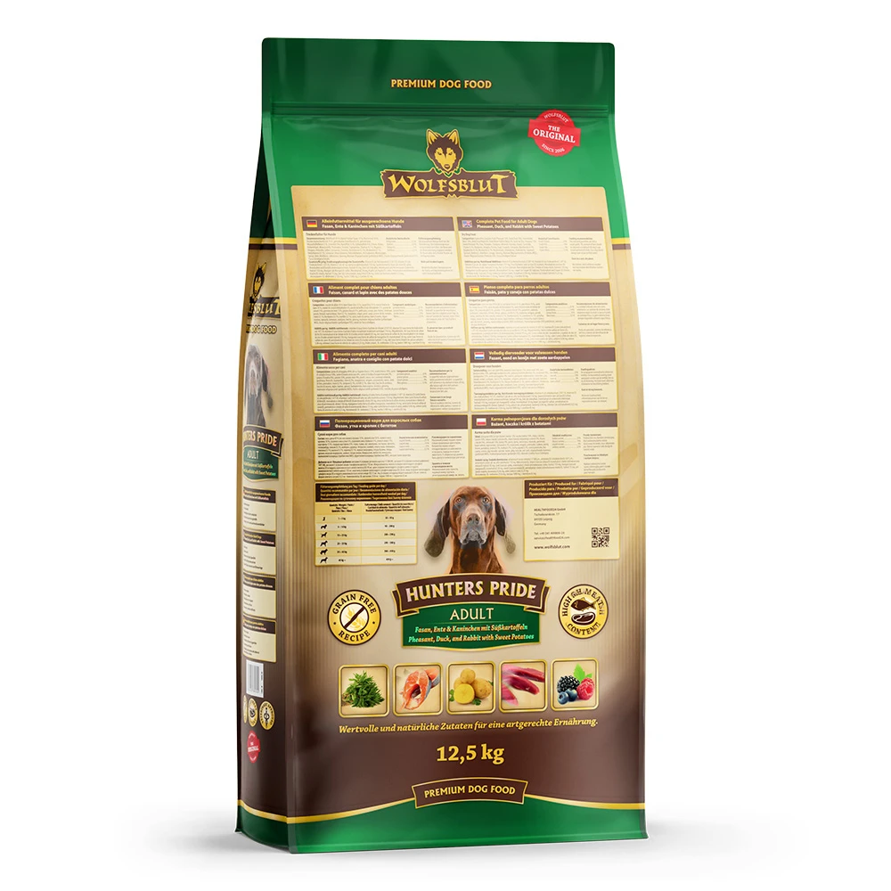 Wolfsblut Adult Hunters Pride - Fasan, Ente Und Kaninchen Trockenfutter 2 X 12,5 Kg – Bild 2