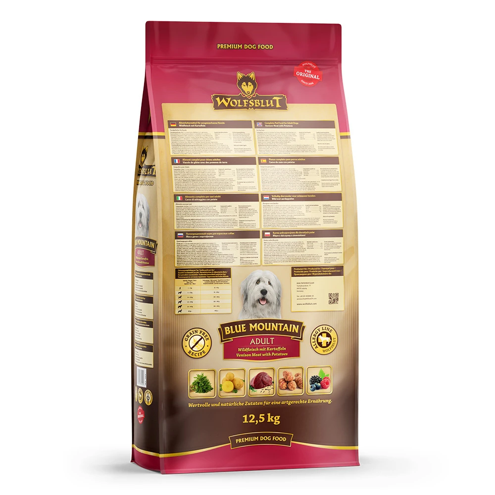 Wolfsblut Adult Blue Mountain - Wild Und Kartoffeln Trockenfutter 2 X 12,5 Kg 4 Wolfsblut Adult Blue Mountain - Wild Und Kartoffeln Trockenfutter 2 X 12,5 Kg – Bild 2