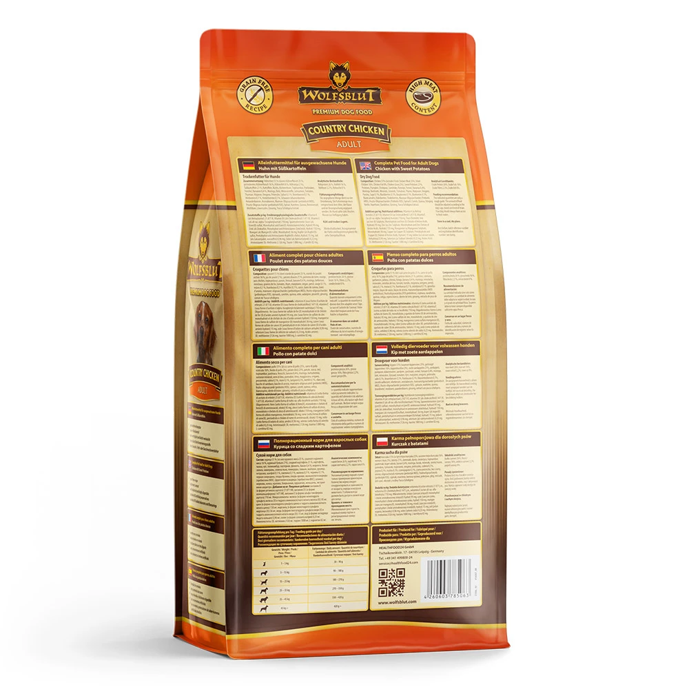 Wolfsblut Adult Country Chicken - Huhn Und Süßkartoffeln Trockenfutter 4 X 2 Kg 5 Wolfsblut Adult Country Chicken - Huhn Und Süßkartoffeln Trockenfutter 4 X 2 Kg – Bild 3