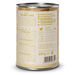 Wildes Land Huhn Mit Karotte, Apfel Und Wildkräutern Nassfutter 6 X 400 G -Angebote Futter Reich Store wildesland nassfutter puppy huhn pur 400g back 4250231534850 1000px shd