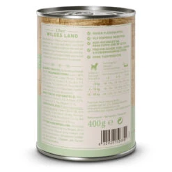 Wildes Land Lamm Mit Reis, Kürbis Und Wildkräutern Nassfutter 6 X 400 G -Angebote Futter Reich Store wildesland nassfutter puppy lamm pur 400g back 4250231534867 1000px shd