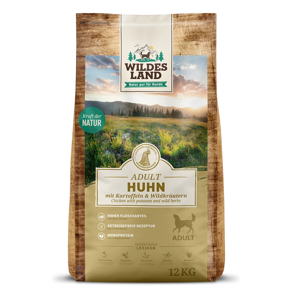Wildes Land Classic Adult Huhn Mit Kartoffeln Und Wildkräutern Trockenfutter 2 X 12 Kg 3 Wildes Land Classic Adult Huhn Mit Kartoffeln Und Wildkräutern Trockenfutter 2 X 12 Kg