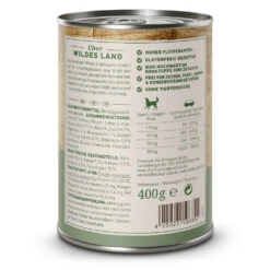 Wildes Land Classic Adult Lamm Mit Reis, Zucchini, Wildkräutern Und Distelöl Nassfutter 12 X 400 G 9 Wildes Land Classic Adult Lamm Mit Reis, Zucchini, Wildkräutern Und Distelöl Nassfutter 12 X 400 G -Angebote Futter Reich Store wl58204 wildesland nassfutter hund lamm 400g back 4250231598852 1000px shd 3