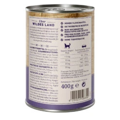 Wildes Land Classic Adult Wild Mit Kürbis, Preiselbeeren, Wildkräutern Und Distelöl Nassfutter 24 X 400 G -Angebote Futter Reich Store wl58207 wildesland nassfutter hund wild 400g back 4250231598869 1000px 1 3