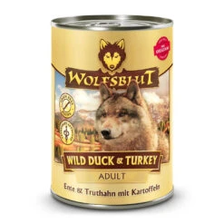 Wolfsblut Adult Wild Duck & Turkey - Ente &Truthahn Mit Kartoffeln Nassfutter 24 X 395 G